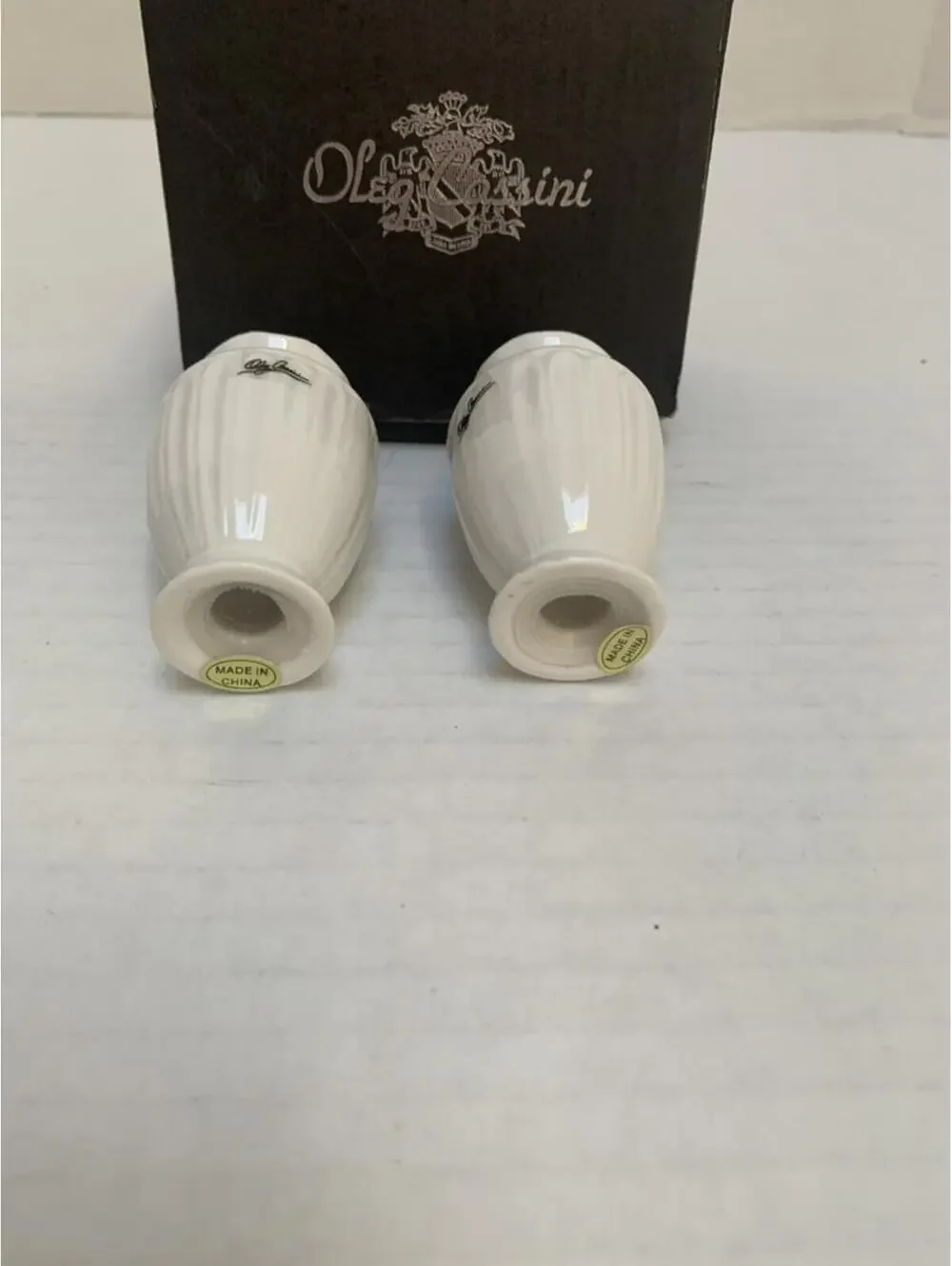 Salt and Pepper Shakers Oleg Cassini Fine Porcelain